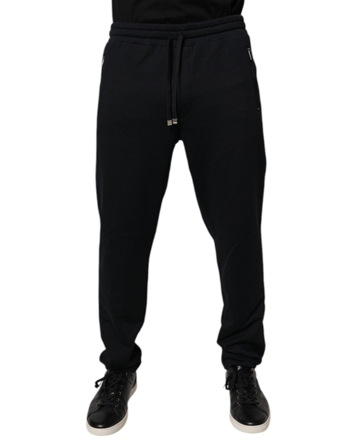 Black Cotton Men Jogger Sweatpants Pants