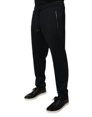 Black Cotton Men Jogger Sweatpants Pants