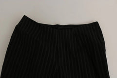 Black High Waist Straight Dress Trouser Pants