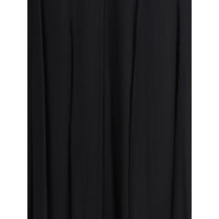 Black Silk Long Skirt