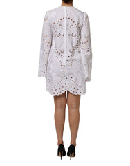 White Cut Out A-line Sheath Mini Dress