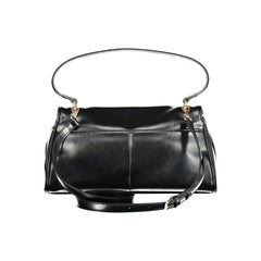 Black Polyurethane Women Handbag