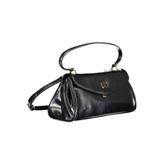 Black Polyurethane Women Handbag
