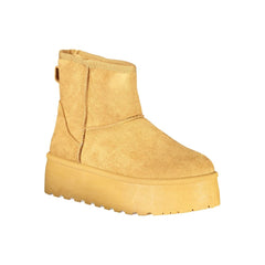 Marrone Polyester Women Ankle Boot