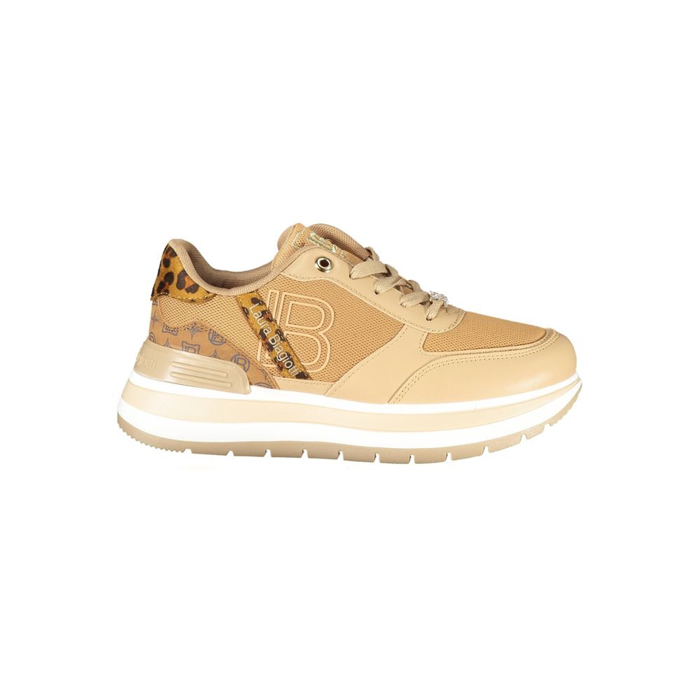 Marrone Polyurethane Women Sneaker