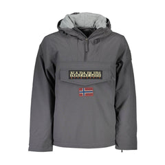 Gray Polyamide Jackets &amp; Coat
