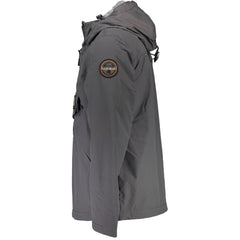 Gray Polyamide Jackets &amp; Coat