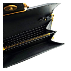 Black Leather Clutch Bag