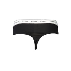 Black Cotton Women Thong