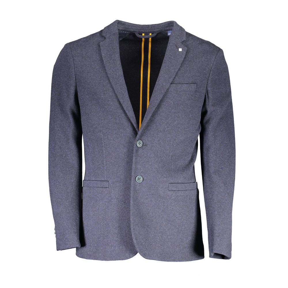 Blue Cotton Jackets &amp; Coat