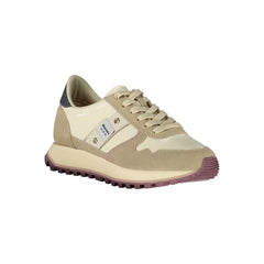 Beige Leather Women Sneaker