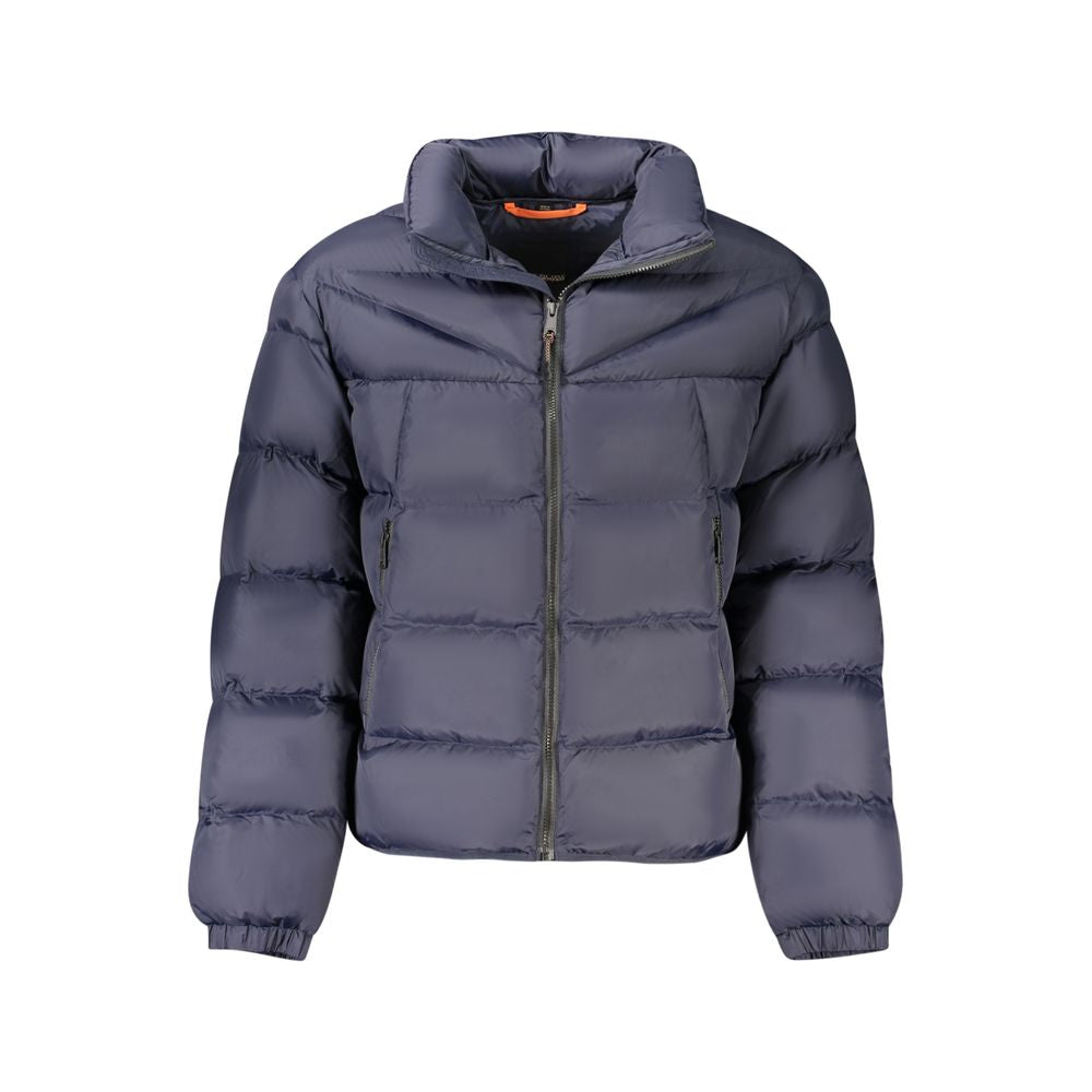 Blue Polyamide Men Jacket