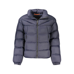 Blue Polyamide Men Jacket