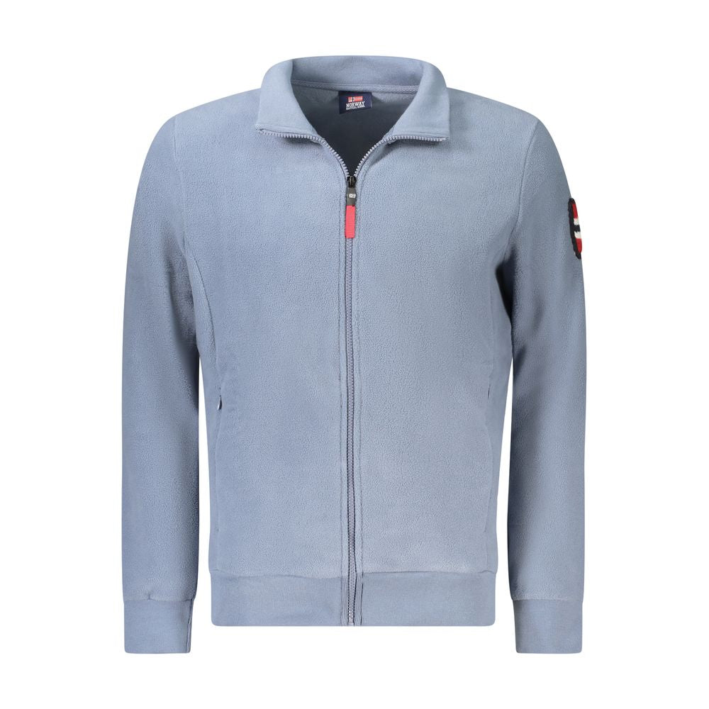 Blue Polyester Men's Sweatshirt