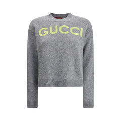 Wool sweater with embroidered monogram