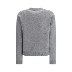 Wool sweater with embroidered monogram