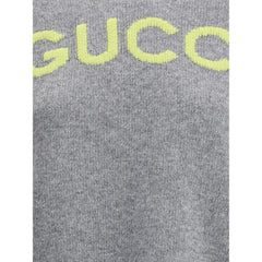 Wool sweater with embroidered monogram