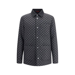 Wool jacket with all-over GG monogram