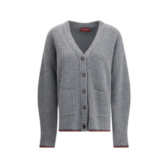 Ribbed Knit Wool Cardigan
