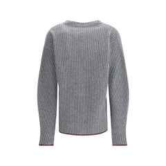 Ribbed Knit Wool Cardigan