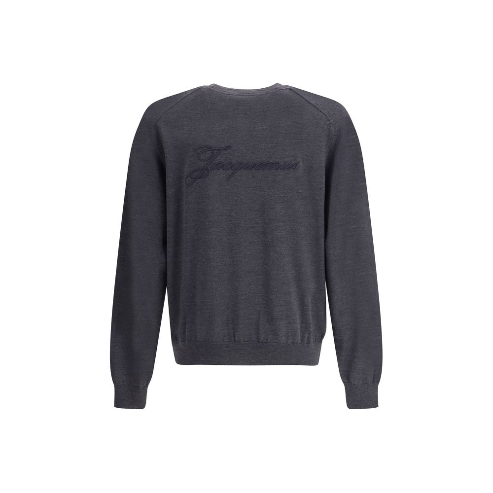 Crew-neck sweater in merino wool