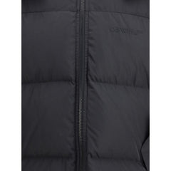 Black Polyester Full-Length Jacket