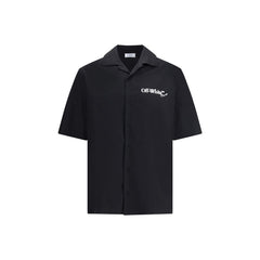 Black Cotton Pattern Shirt