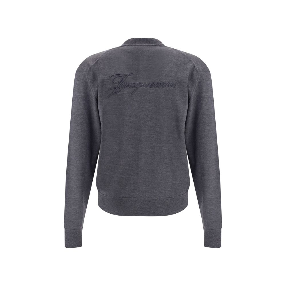 Gray Merino Wool Cardigan