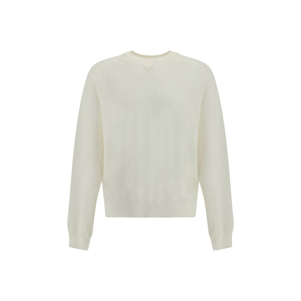 Crew-neck sweater in merino wool