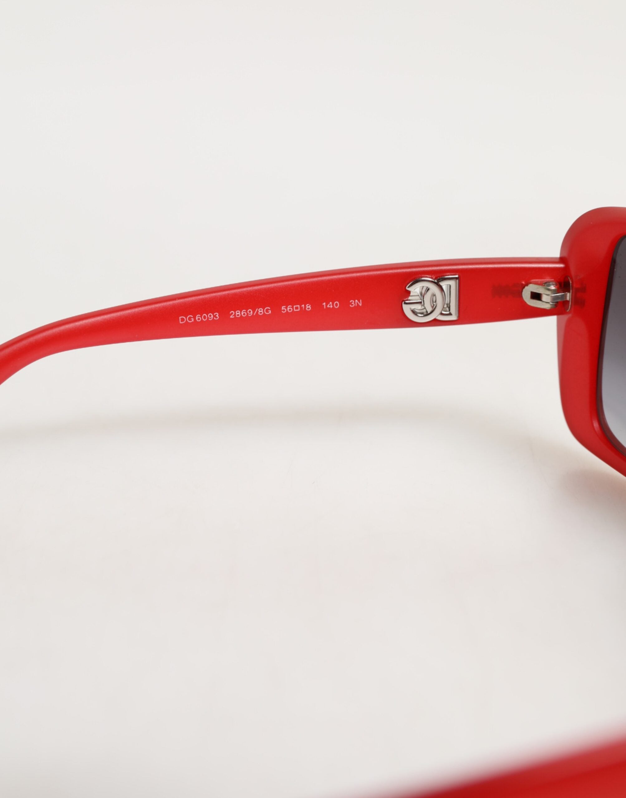 DG6093 Red Rectangular Gray Graduated Lenses Sunglasses