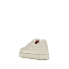 Cream Goatskin Platform Sneakers