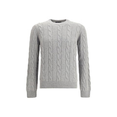 Braided-effect crewneck sweater