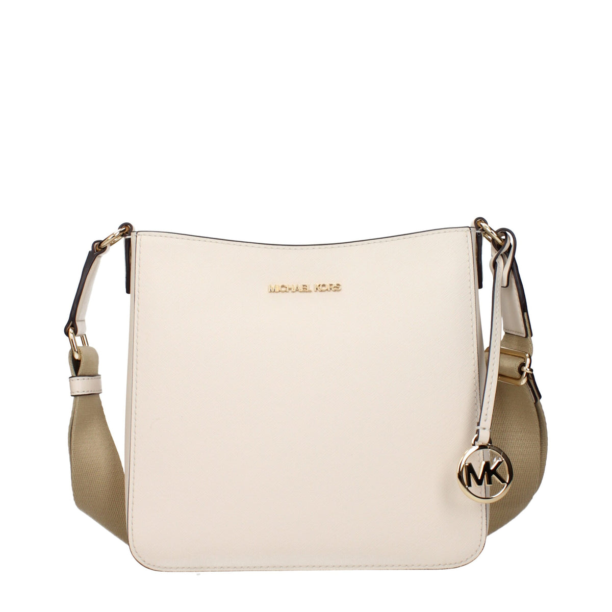 Beige Leather Shoulder Bag