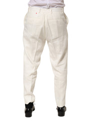 White Linen Formal Dress Men Trouser Pants
