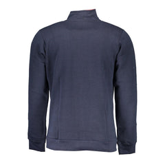 Blue Polyester Men Sweatshirt