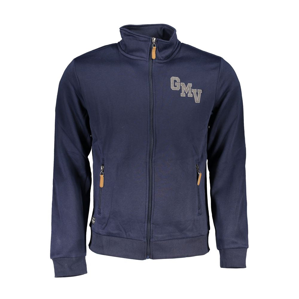 Blue Polyester Men's Sweatshirt