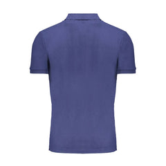 Blue Cotton Men's Polo Shirt