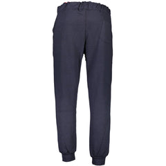 Blue Polyester Men's Track Pant
