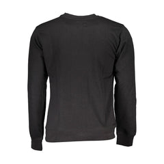Black Cotton Men Sweatshirt