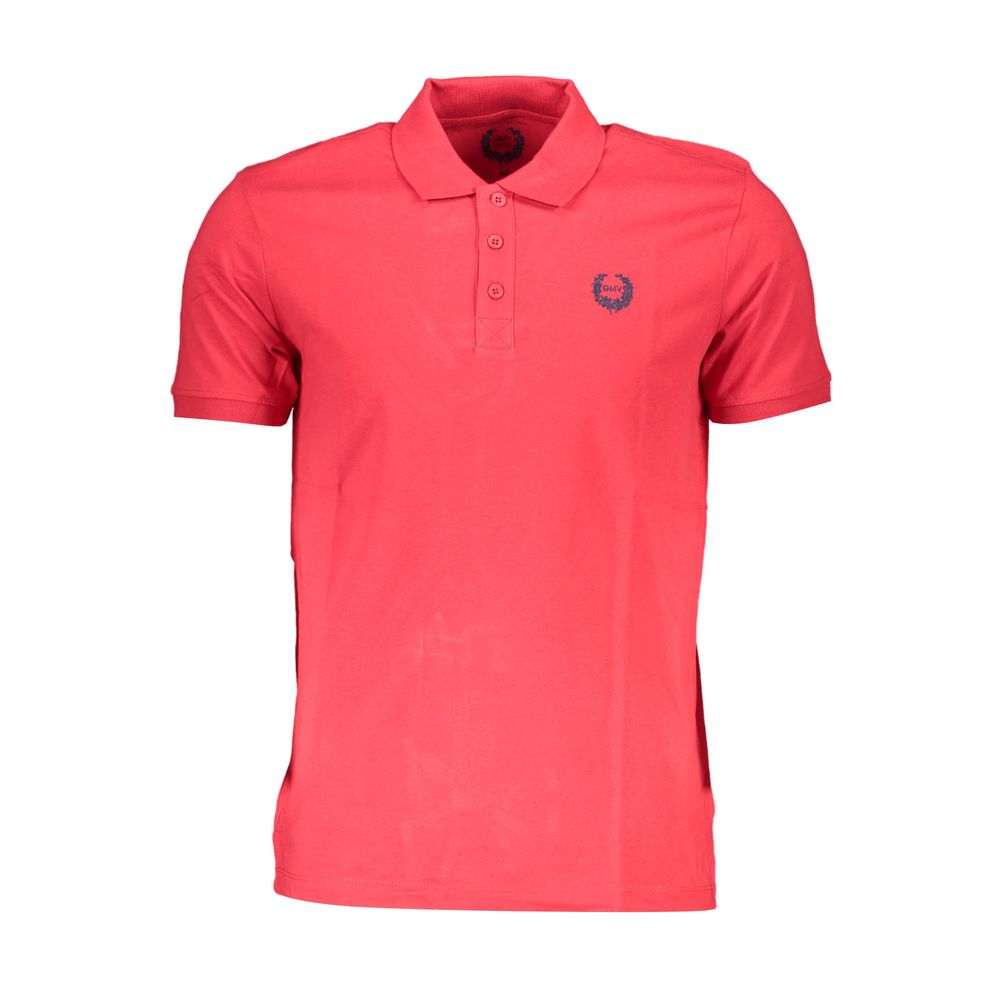 Red Cotton Men Polo Shirt