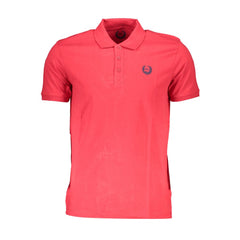 Red Cotton Men Polo Shirt