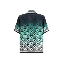 Gradient Monogram short sleeve silk shirt