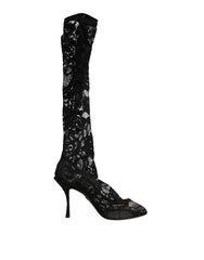 Black Pumps Taormina Lace Socks Boots Shoes