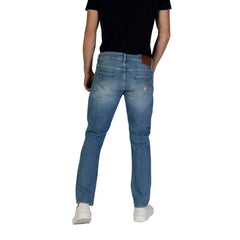 Blue Cotton Skinny Jeans