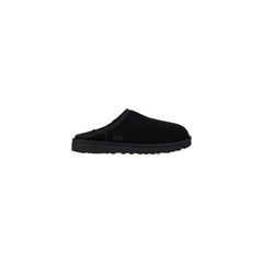 Black Suede Leather Clogs