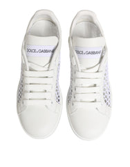White Mesh Inserts Low Top Sneakers Shoes
