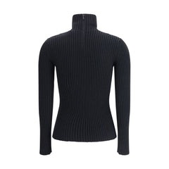 Black Wool Long Sleeve T-Shirt