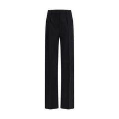 Black Camel Hair  Casual Pants