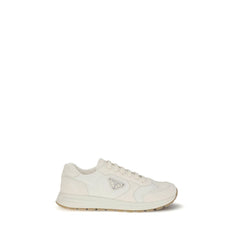 Cream Recycled Polyamide Athletic Sneakers