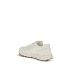 Cream Recycled Polyamide Athletic Sneakers